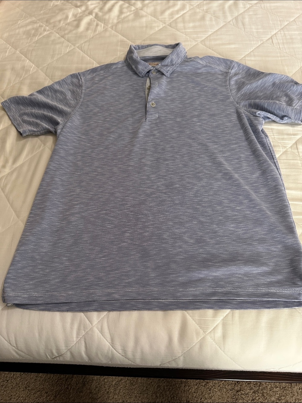 Tommy Bahama Men's Heathered Sky Blue Polo